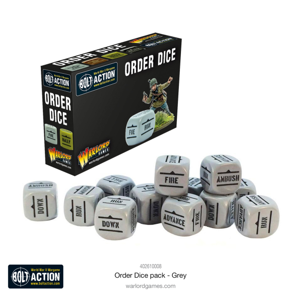 Bolt Action – Orders Dice – Grau
